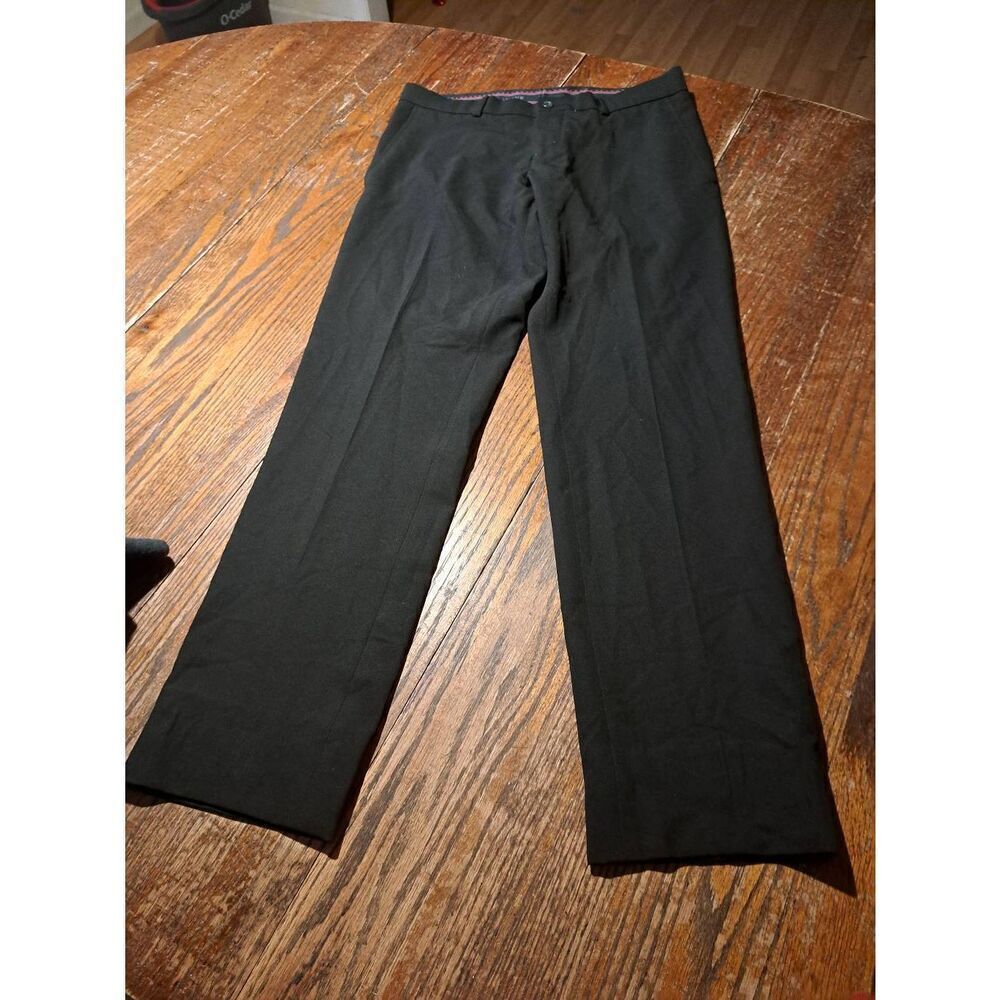 30x29 Northern Comfort Black Flat Front Dress Pants Slacks Trousers